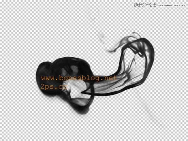 Photoshop抠出流动效果的墨迹,PS教程,思缘教程网