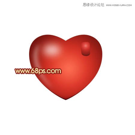Photoshop绘制带有蝴蝶结的立体心形,PS教程,思缘教程网
