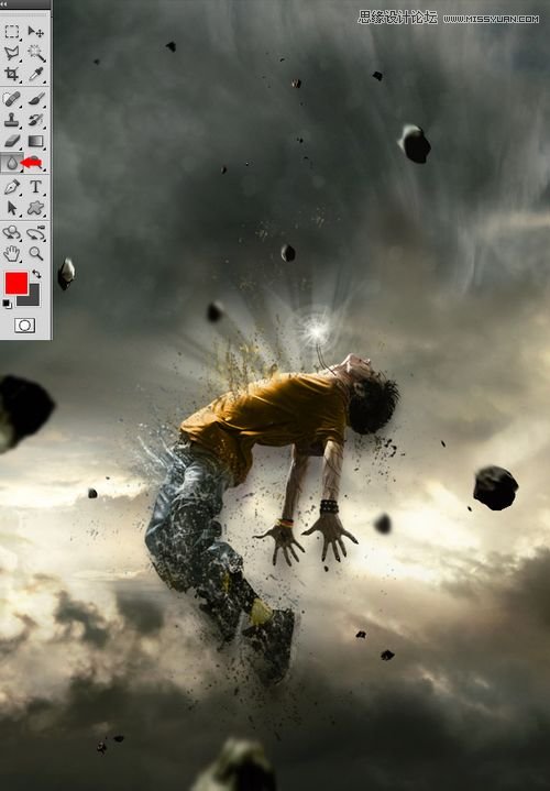 Photoshop打造人体解体爆破瞬间特效,PS教程,思缘教程网